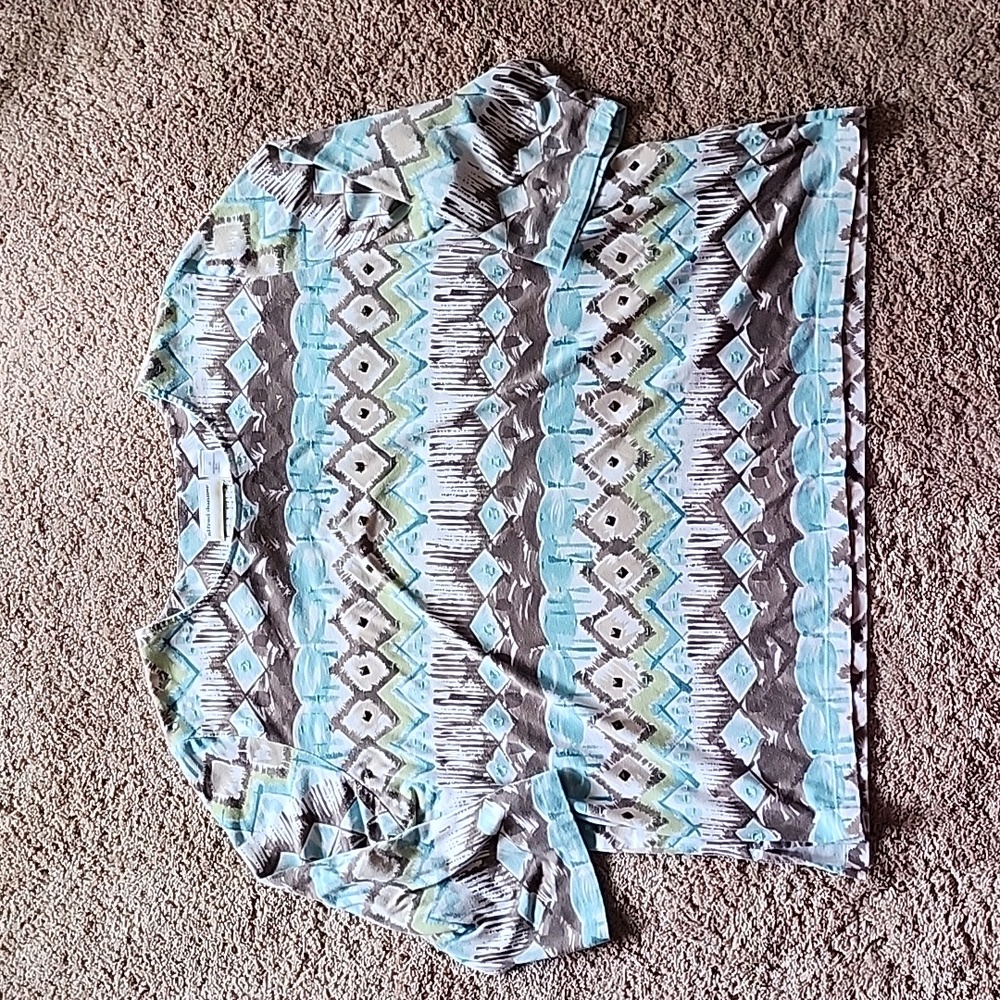 Alfred dunner 2x embellished geometric top